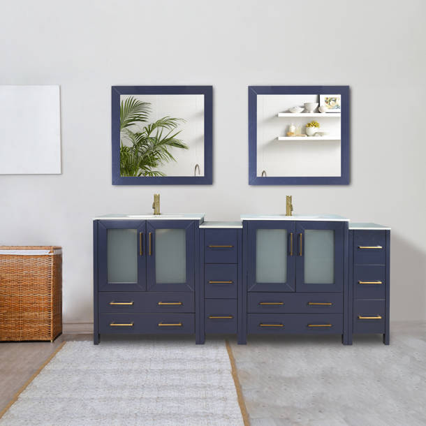 Wade Logan® Karson 30'' Single Bathroom Vanity with Engineered Marble